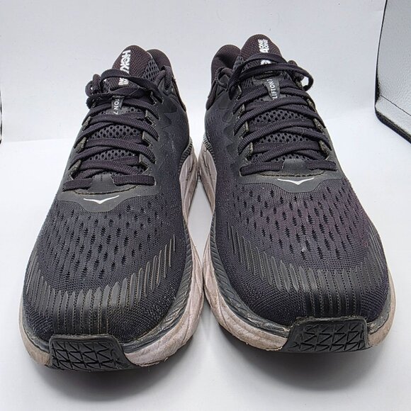 Hoka One One Clifton 7 Mens Size 10 Black White Athletic Shoes Running Walking main image 13